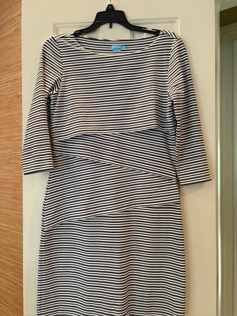 J. McLaughlin Grey & White Striped Dress